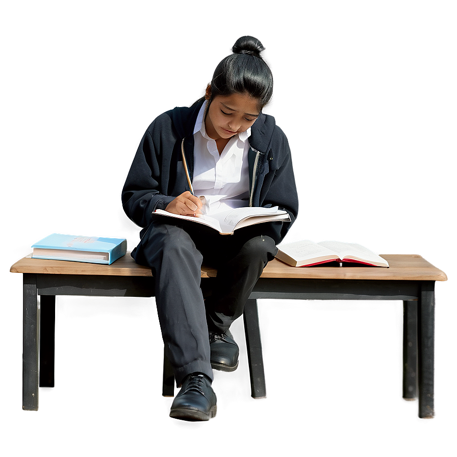 Student Studying For Exam Png 06282024 PNG image