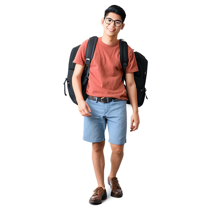 Student With Backpack Png Taa90 PNG image