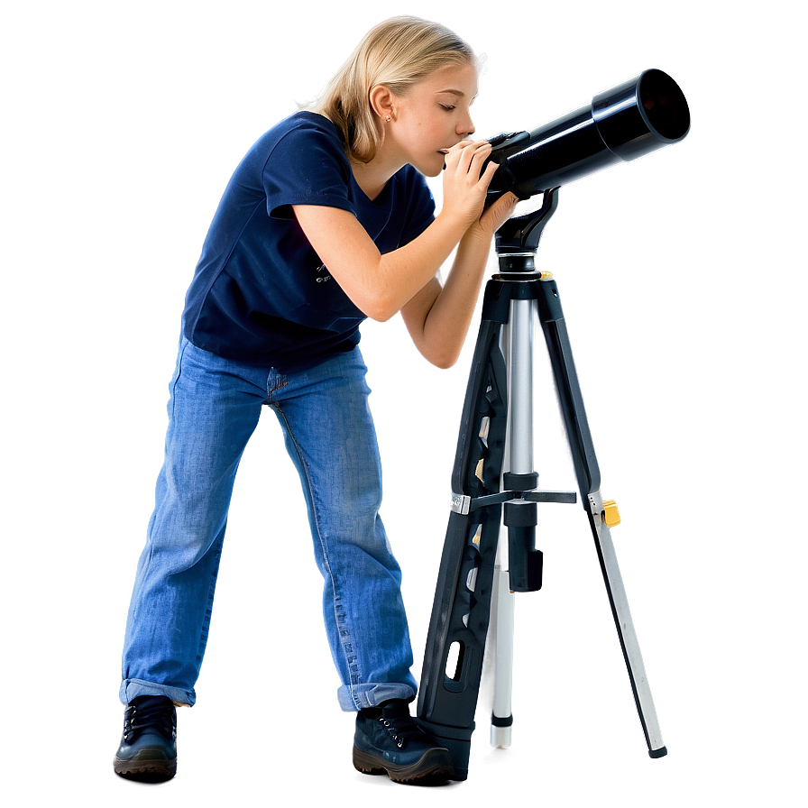 Student With Telescope Png Eyp1 PNG image