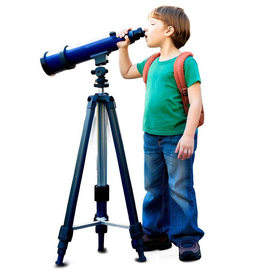 Student With Telescope Png Lwt45 PNG image