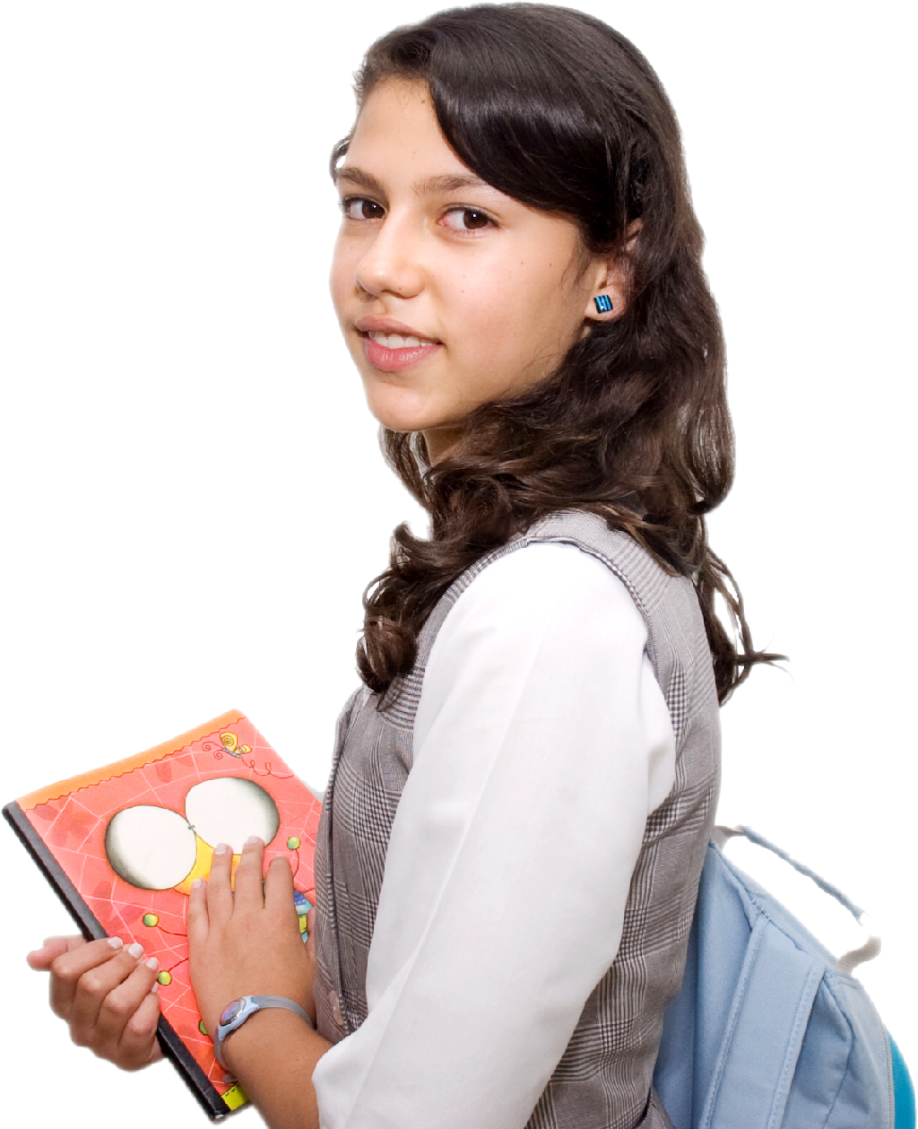 Studentwith Booksand Backpack PNG image