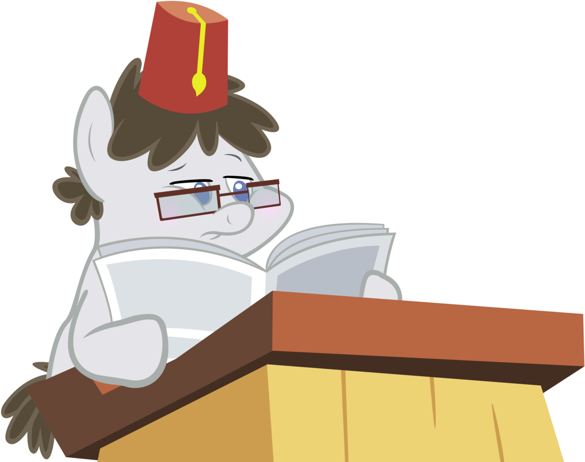 Studious Ponywith Fez PNG image