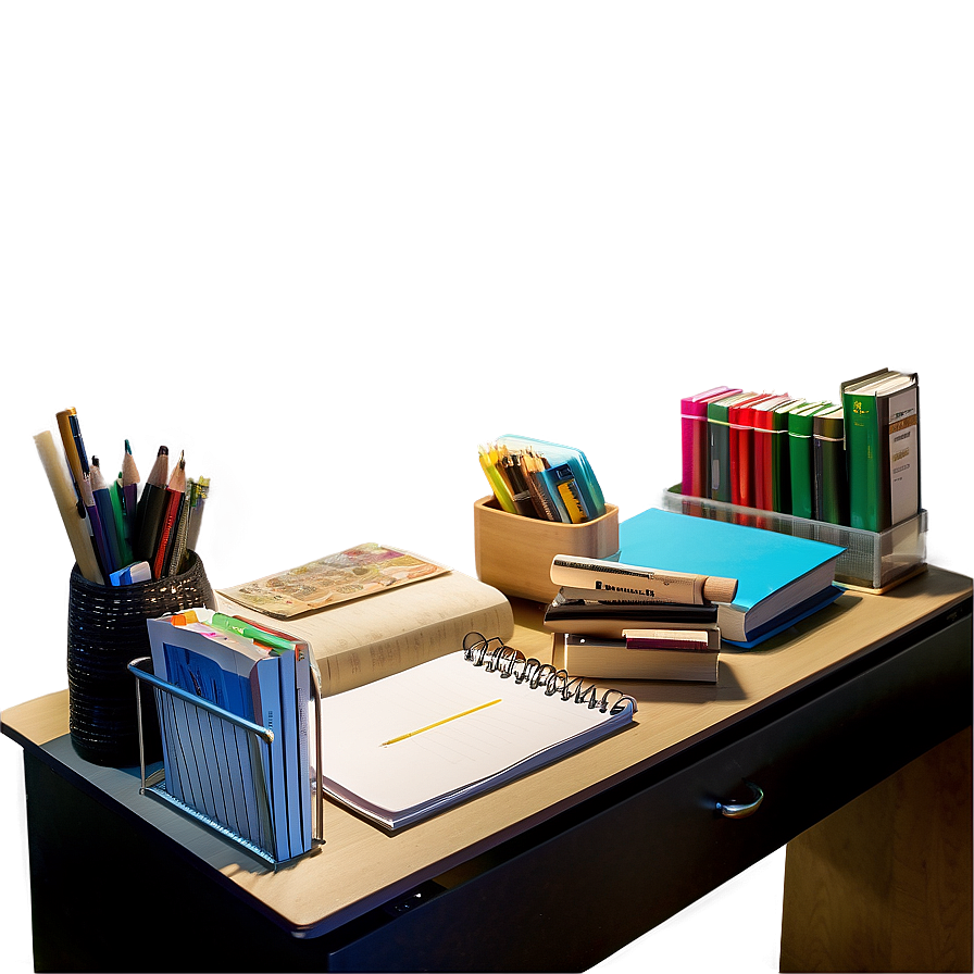 Study Desk Organization Ideas Png Nwg16 PNG image