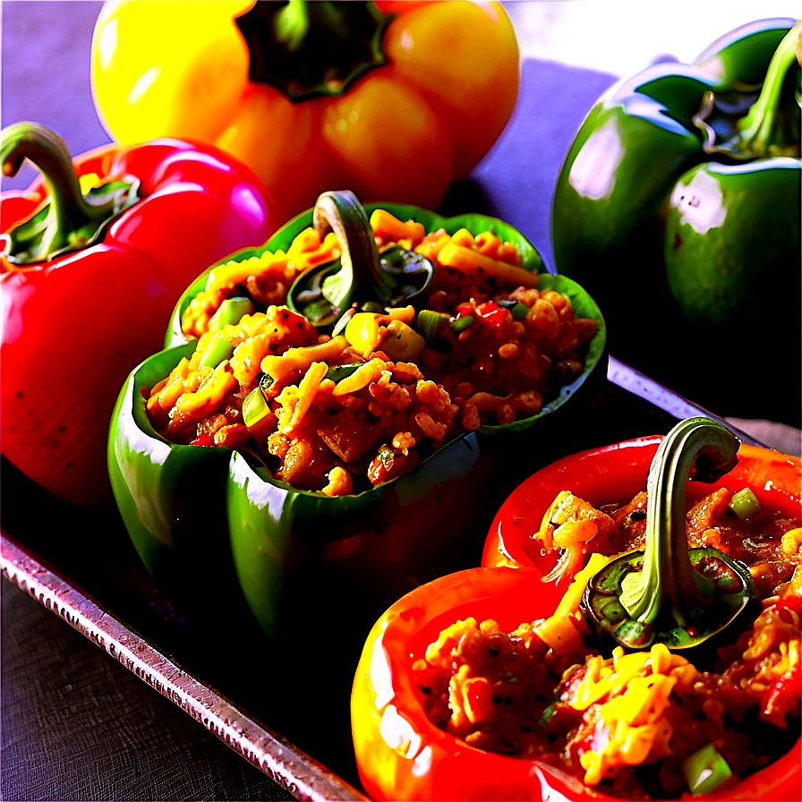 Stuffed Bell Peppers With Curry Png 06252024 PNG image