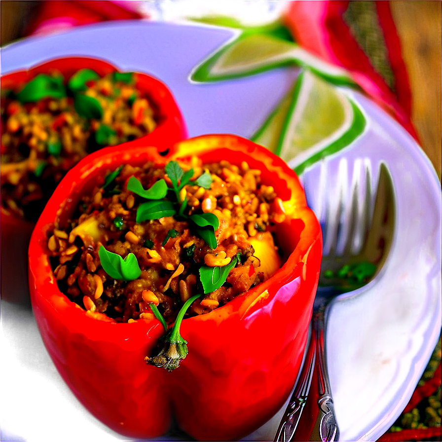 Stuffed Bell Peppers With Curry Png Gkd PNG image