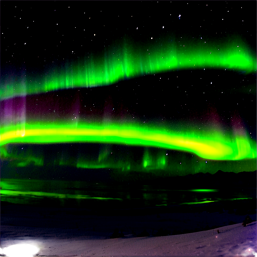 Stunning Aurora Boreal Panorama Png 7 PNG image