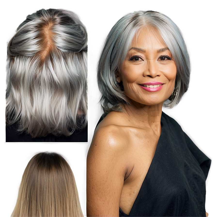 Stunning Grey Hair Shades Png 66 PNG image