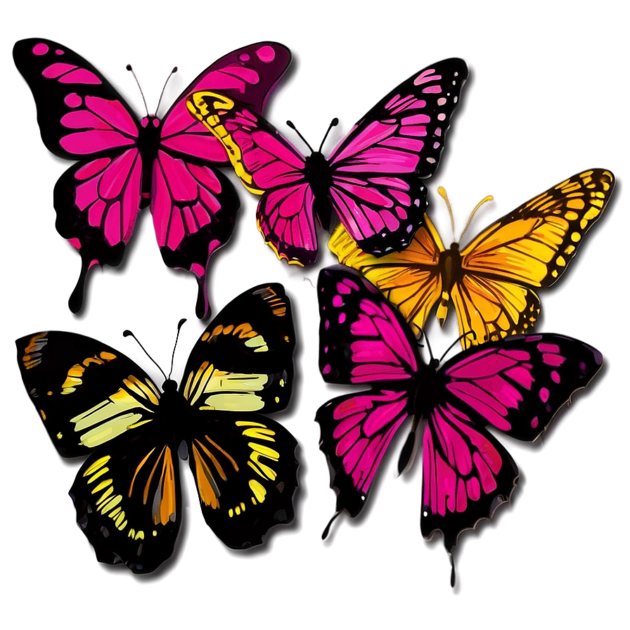 Stunning Pink Butterfly Art Png 06212024 PNG image