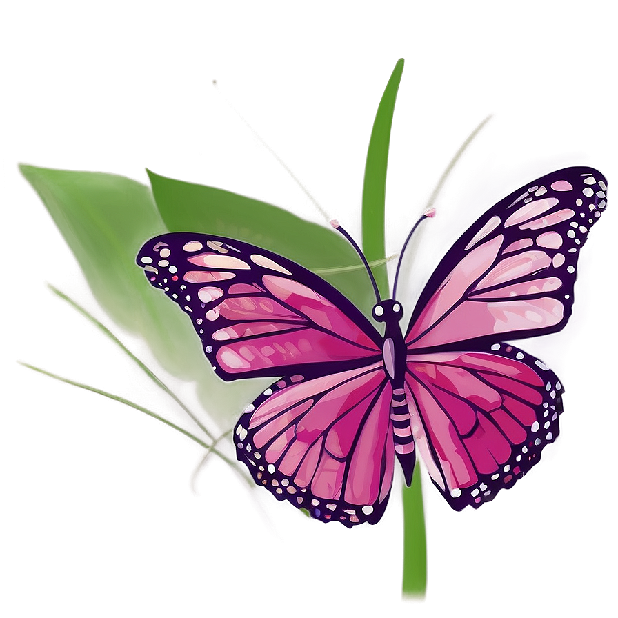 Stunning Pink Butterfly Art Png 49 PNG image