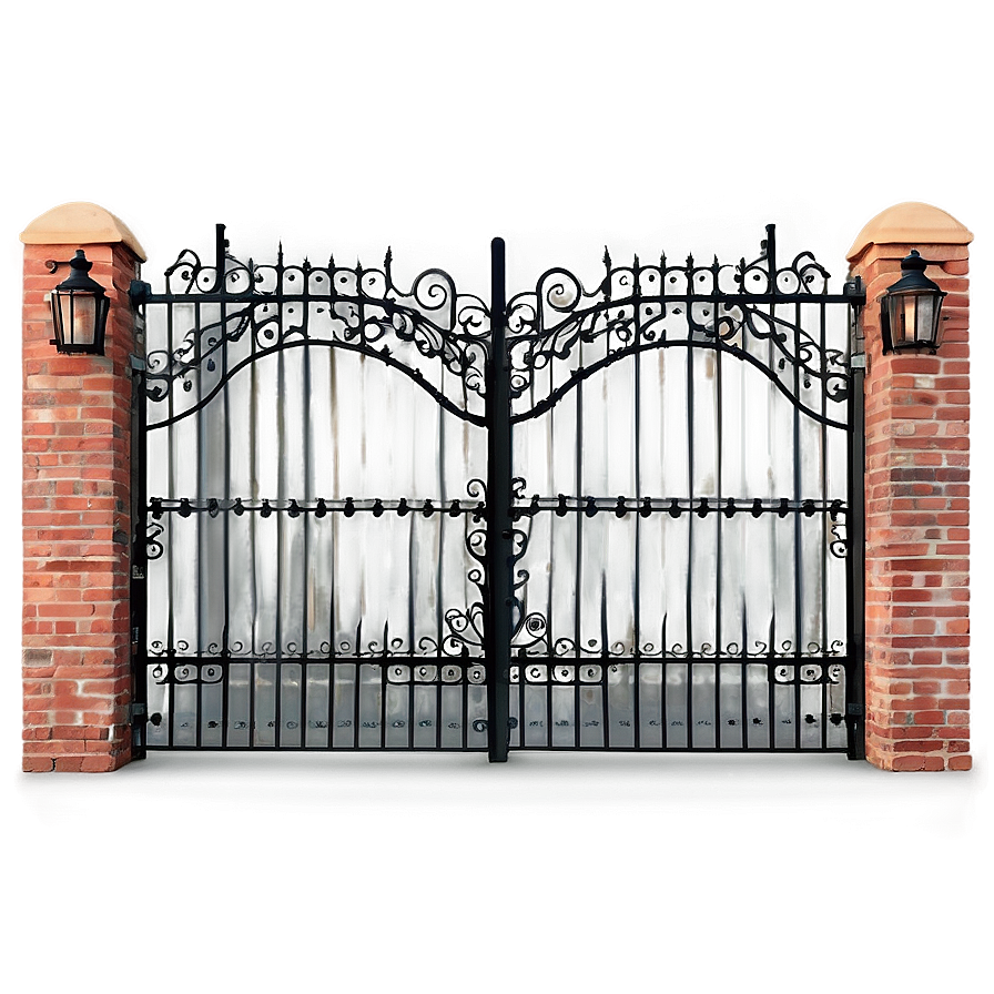 Sturdy Brick And Iron Gate Png 05242024 PNG image