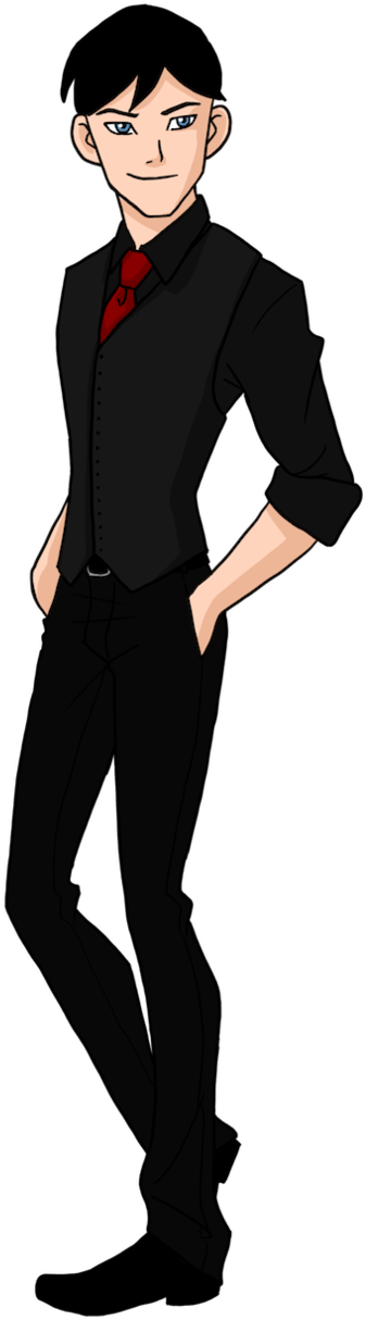 Stylish Animated Characterin Black Outfit PNG image
