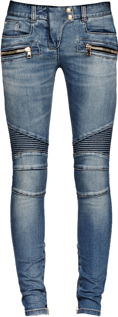 Stylish Biker Jeans PNG image