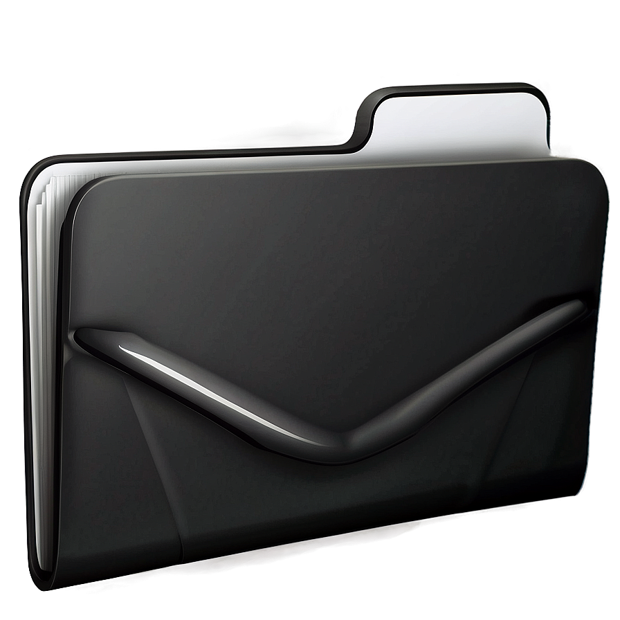 Stylish Black Folder Icon Png 80 PNG image