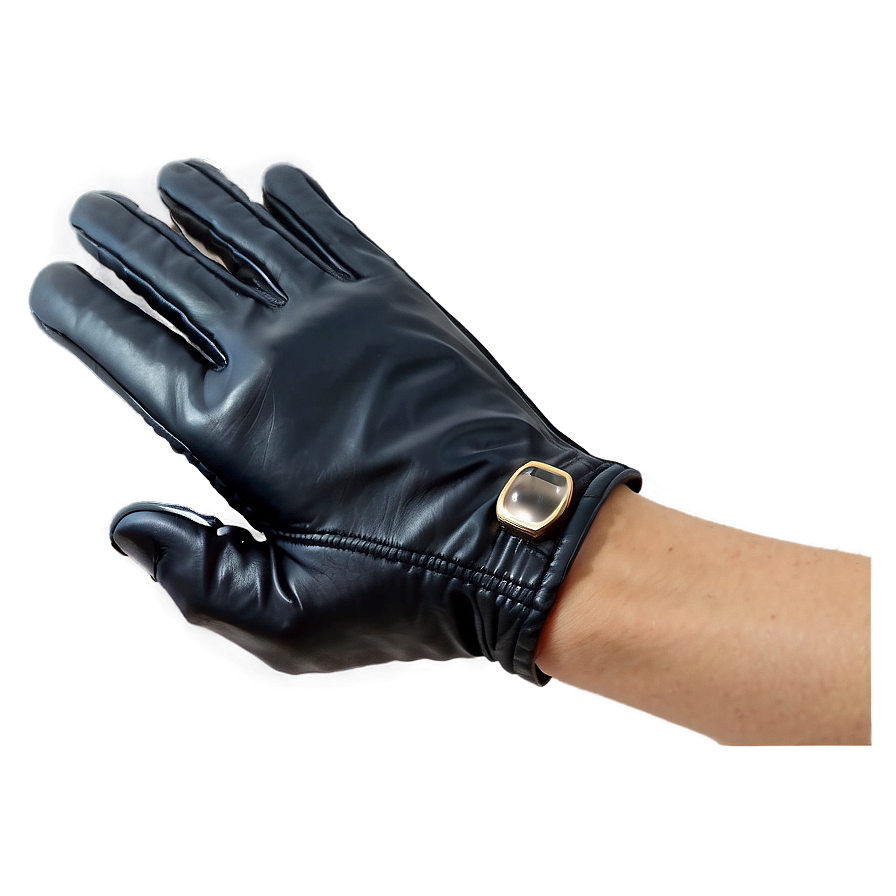 Stylish Black Leather Gloves Png Aqk94 PNG image