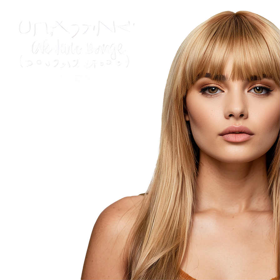 Stylish Blonde Bangs Look Png Swm PNG image