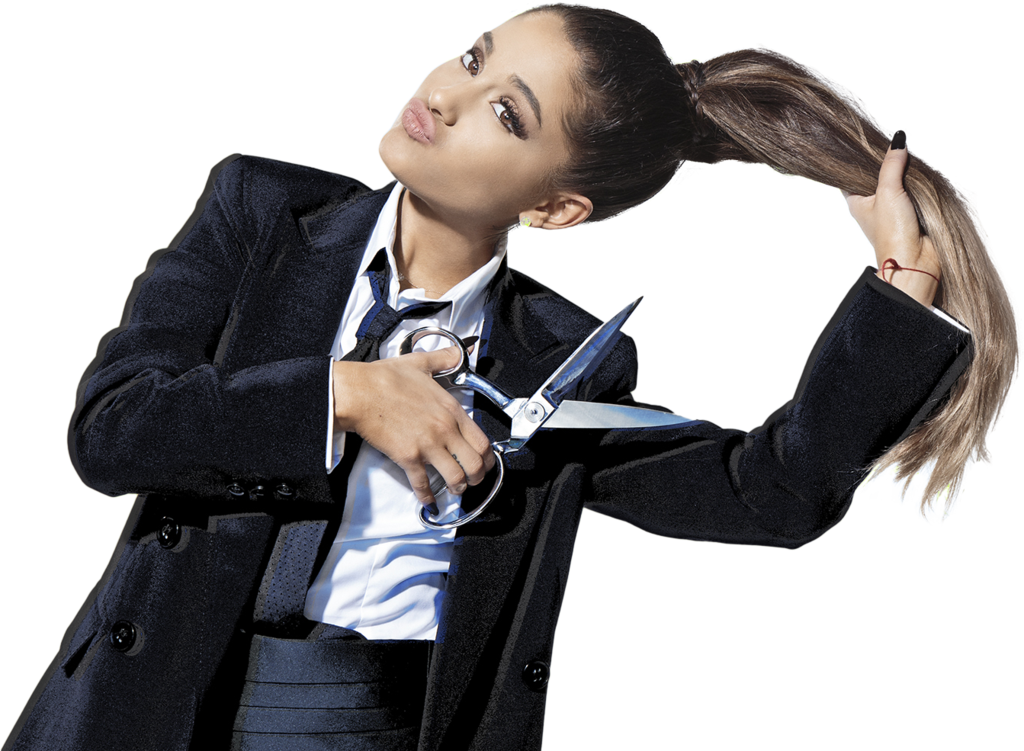 Stylish Celebrity Ponytail Cut Out PNG image