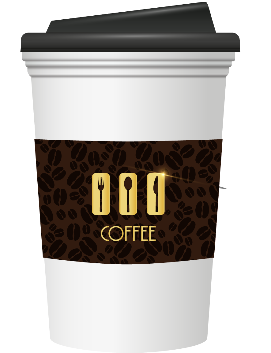 Stylish Coffee Cup Design PNG image