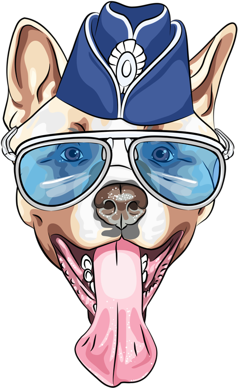 Stylish Dog With Capand Goggles PNG image