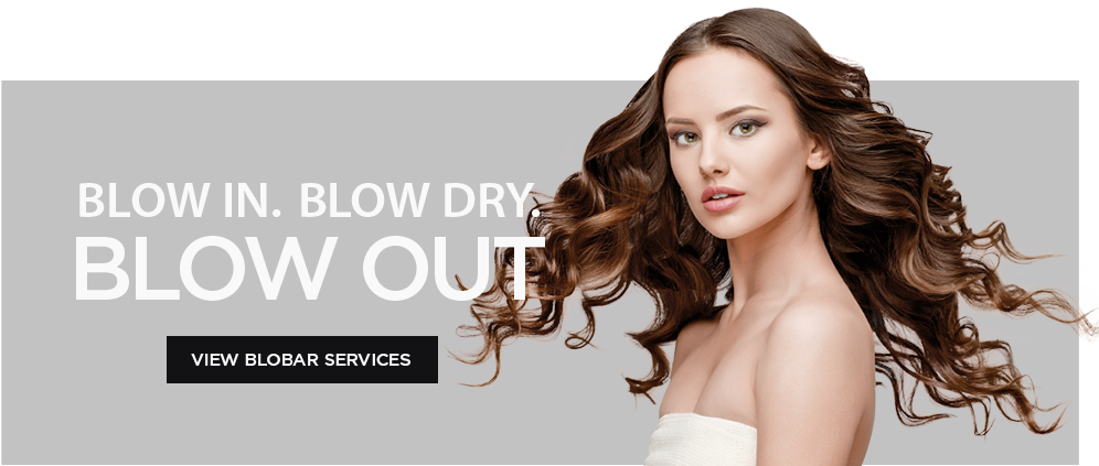 Stylish Hair Salon Blow Dry Advertisement PNG image