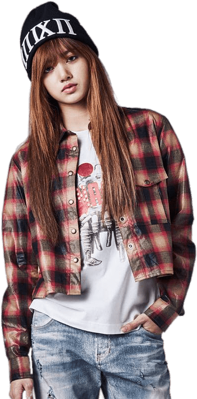 Stylish Kpop Star Casual Outfit PNG image