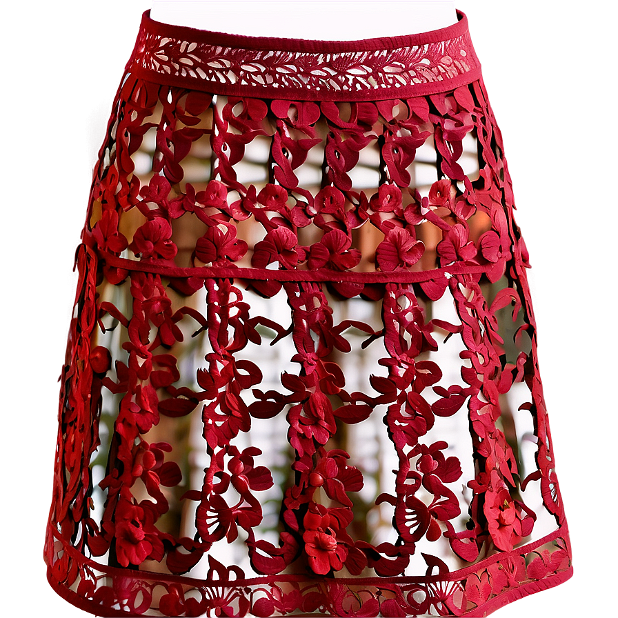 Stylish Lace Skirt Png 05042024 PNG image