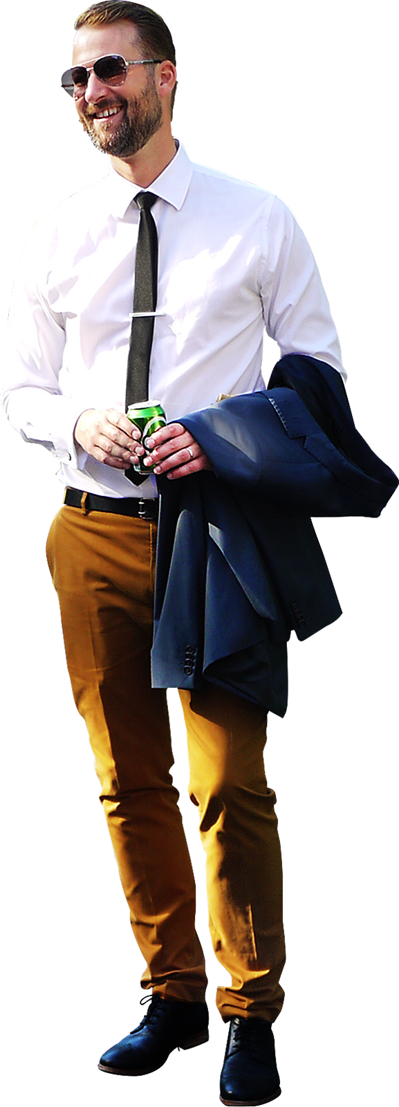 Stylish Man Smart Casual Outfit PNG image
