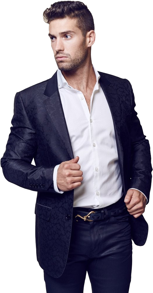 Stylish Manin Blazerand Dress Shirt PNG image