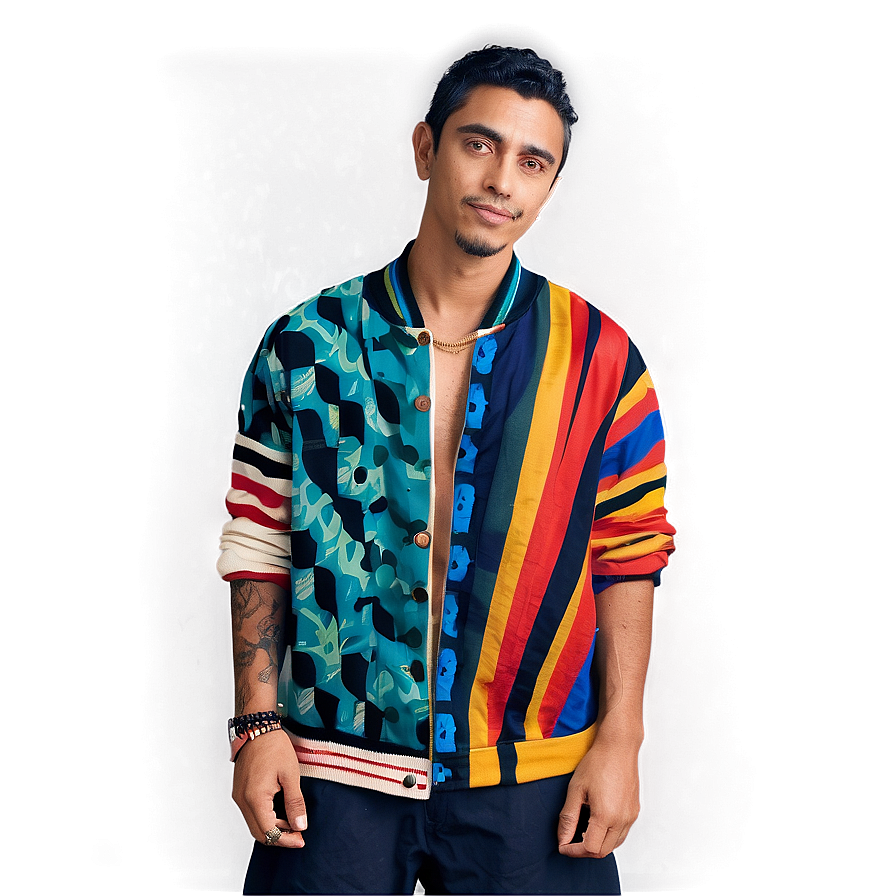 Stylish Manin Colorful Jacket PNG image