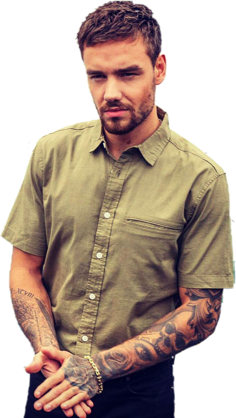 Stylish Manin Green Shirt PNG image