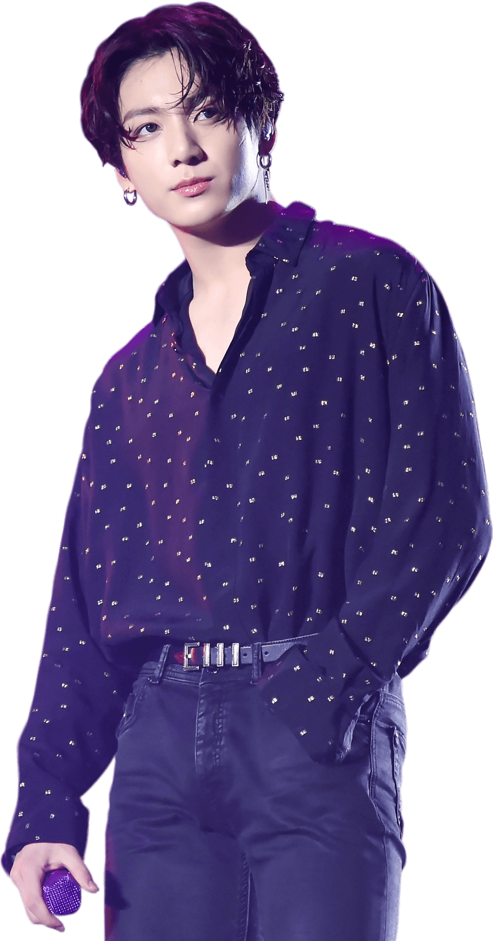 Stylish Manin Purple Shirt Sticker PNG image