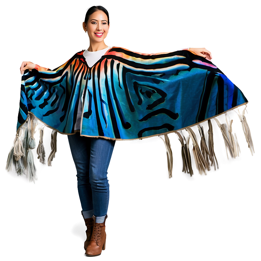 Stylish Poncho Wrap Png 06272024 PNG image