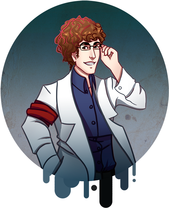 Stylish Professor Cartoon Character PNG image