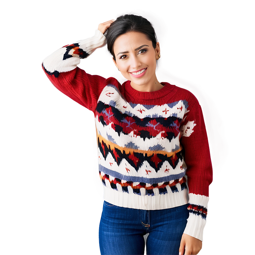 Stylish Red Sweater Png Iiq12 PNG image