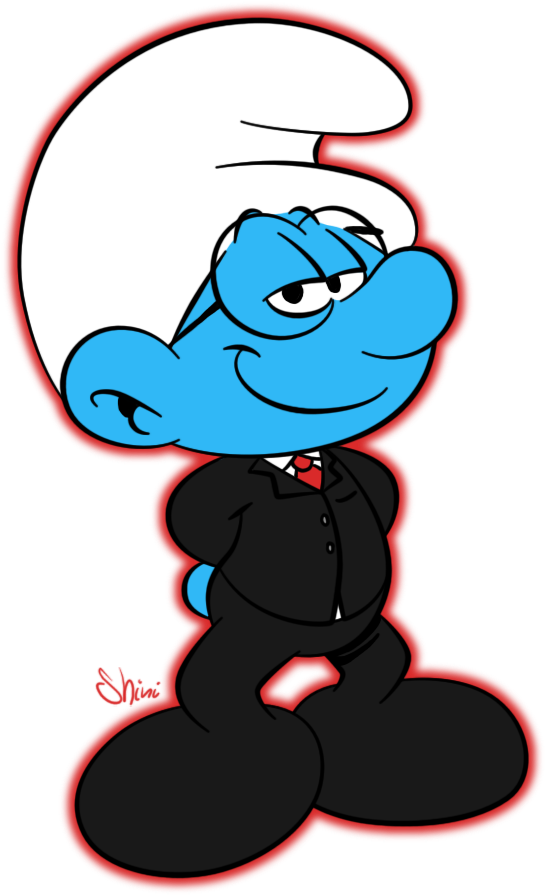 Stylish Smurfin Suit PNG image