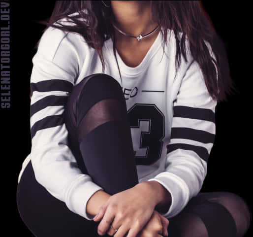 Stylish Sporty Girl Posing PNG image