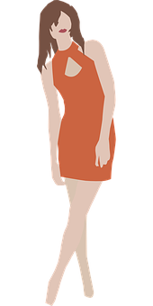 Stylish Woman Vector Illustration PNG image