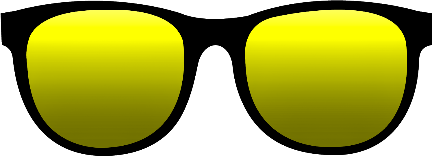 Stylish Yellow Lens Sunglasses PNG image