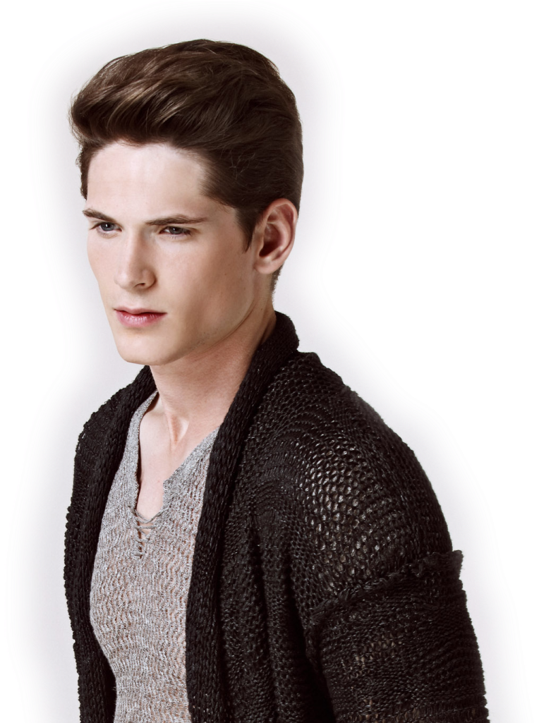 Stylish Young Man Hairstyle PNG image