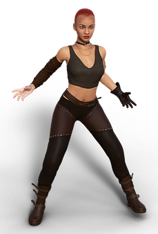 Stylish3 D Character Model PNG image