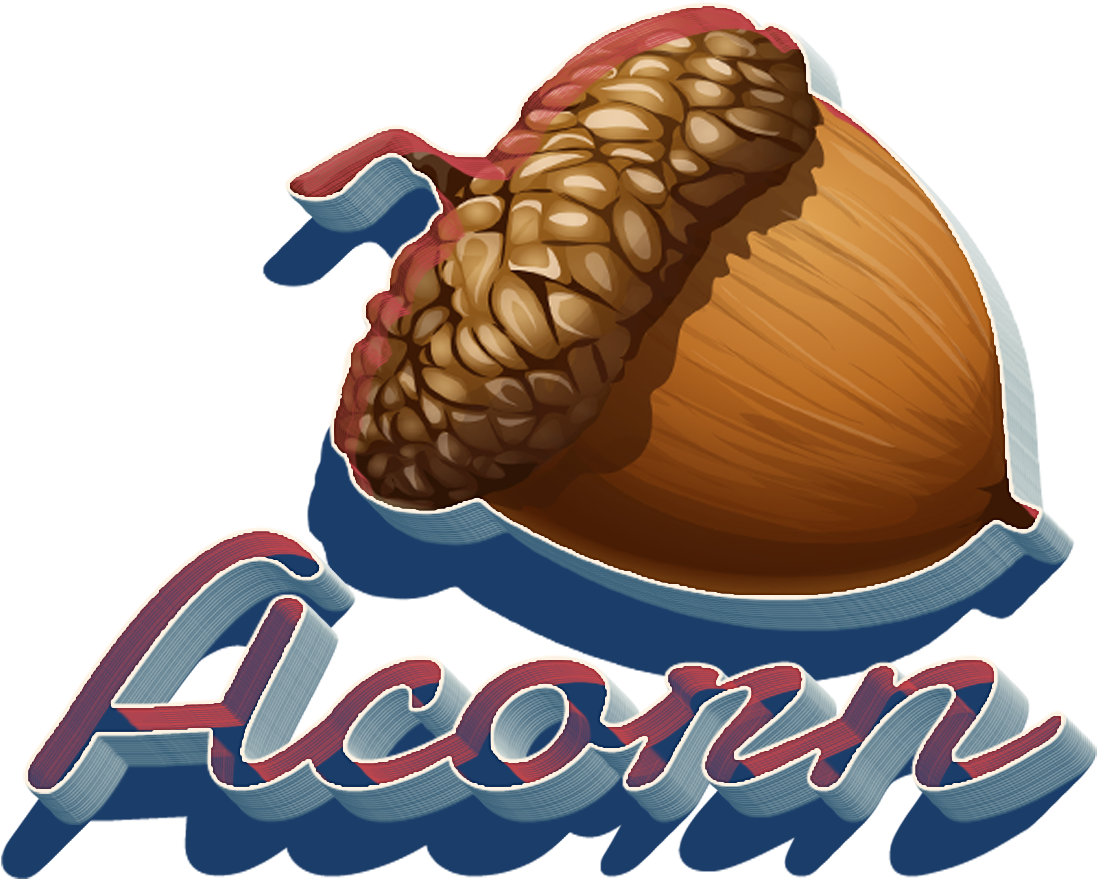 Stylized Acorn Illustration PNG image