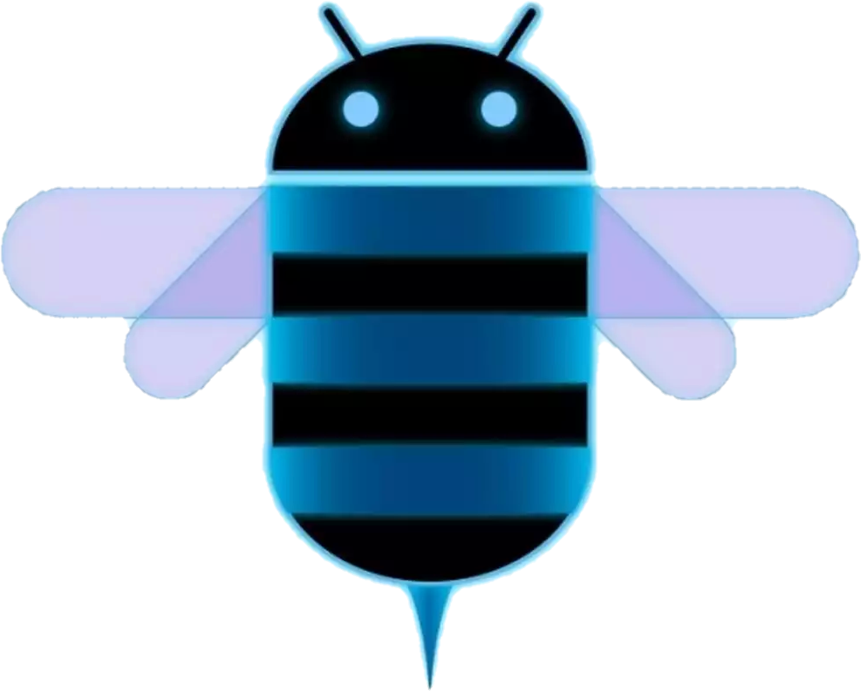 Stylized Android Bee Graphic PNG image