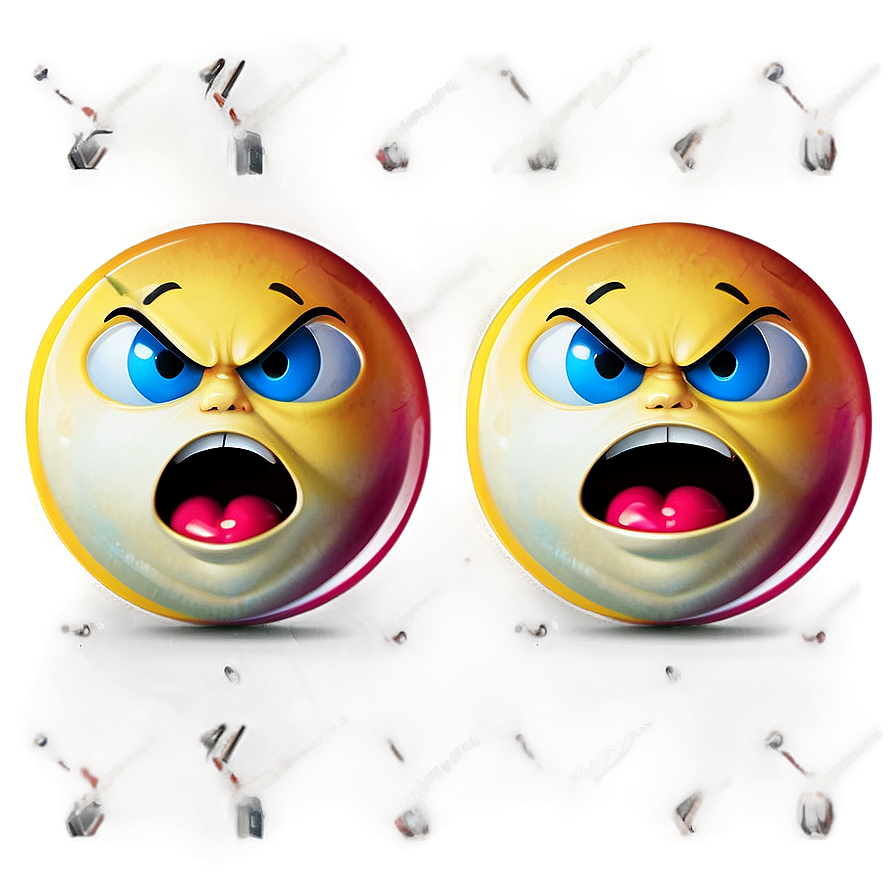 Stylized Angry Emoji Png Qqw1 PNG image