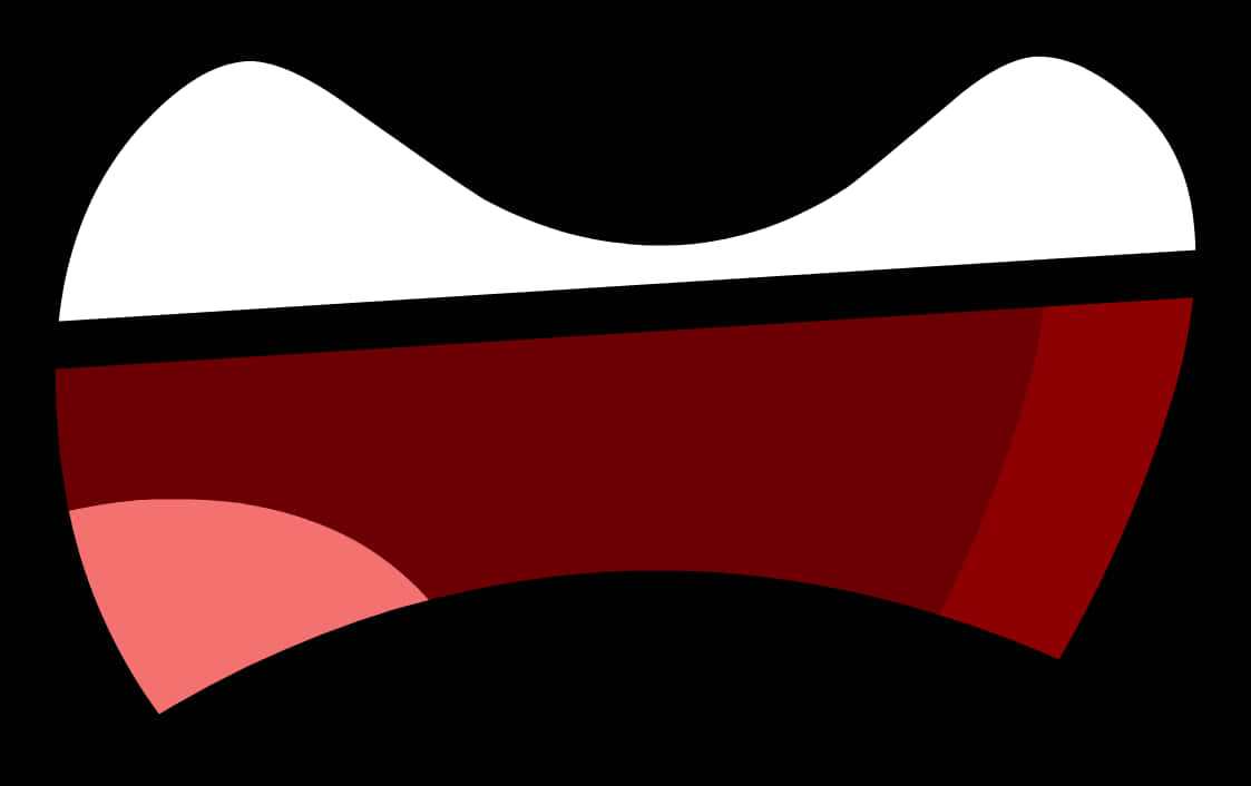 Stylized Anime Mouth Graphic PNG image