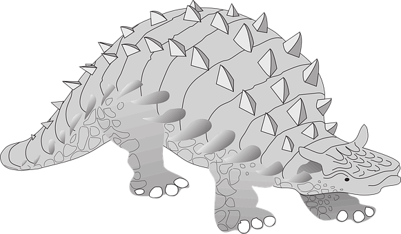 Stylized Ankylosaurus Illustration PNG image