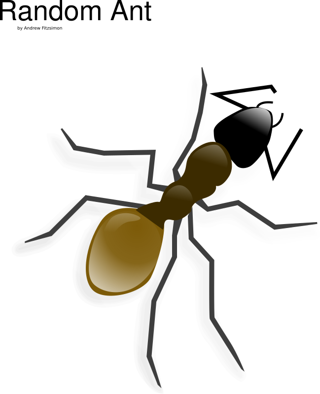 Stylized Ant Illustration PNG image