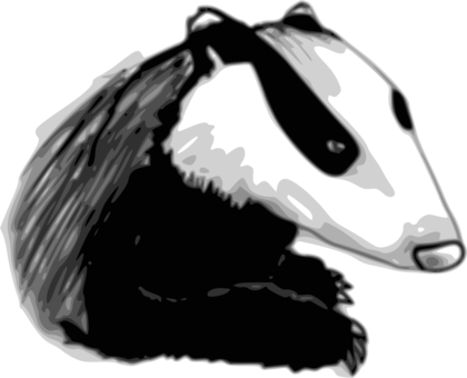 Stylized Badger Graphic PNG image