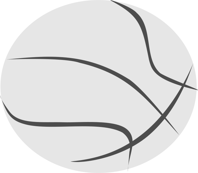 Stylized Basketball Clipart PNG image