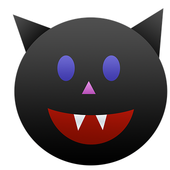 Stylized Bat Emoji Graphic PNG image
