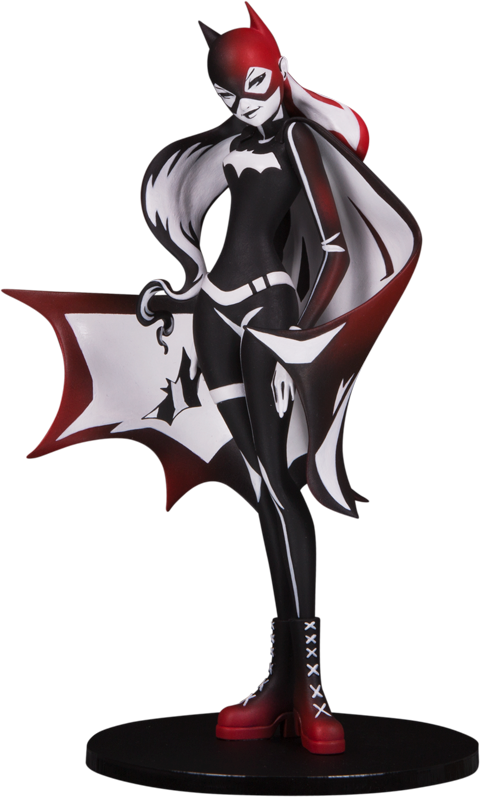 Stylized Batgirl Statue Figure PNG image