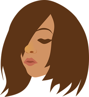 Stylized Beauty Profile Illustration PNG image